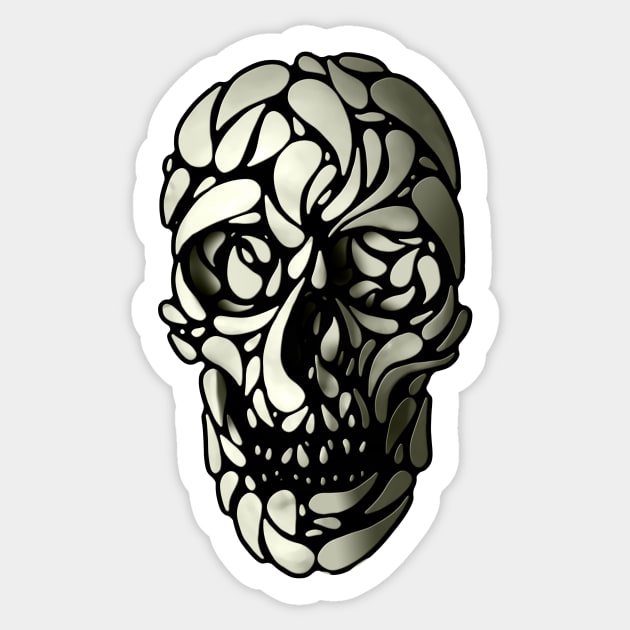 Skull 4 Sticker by aligulec